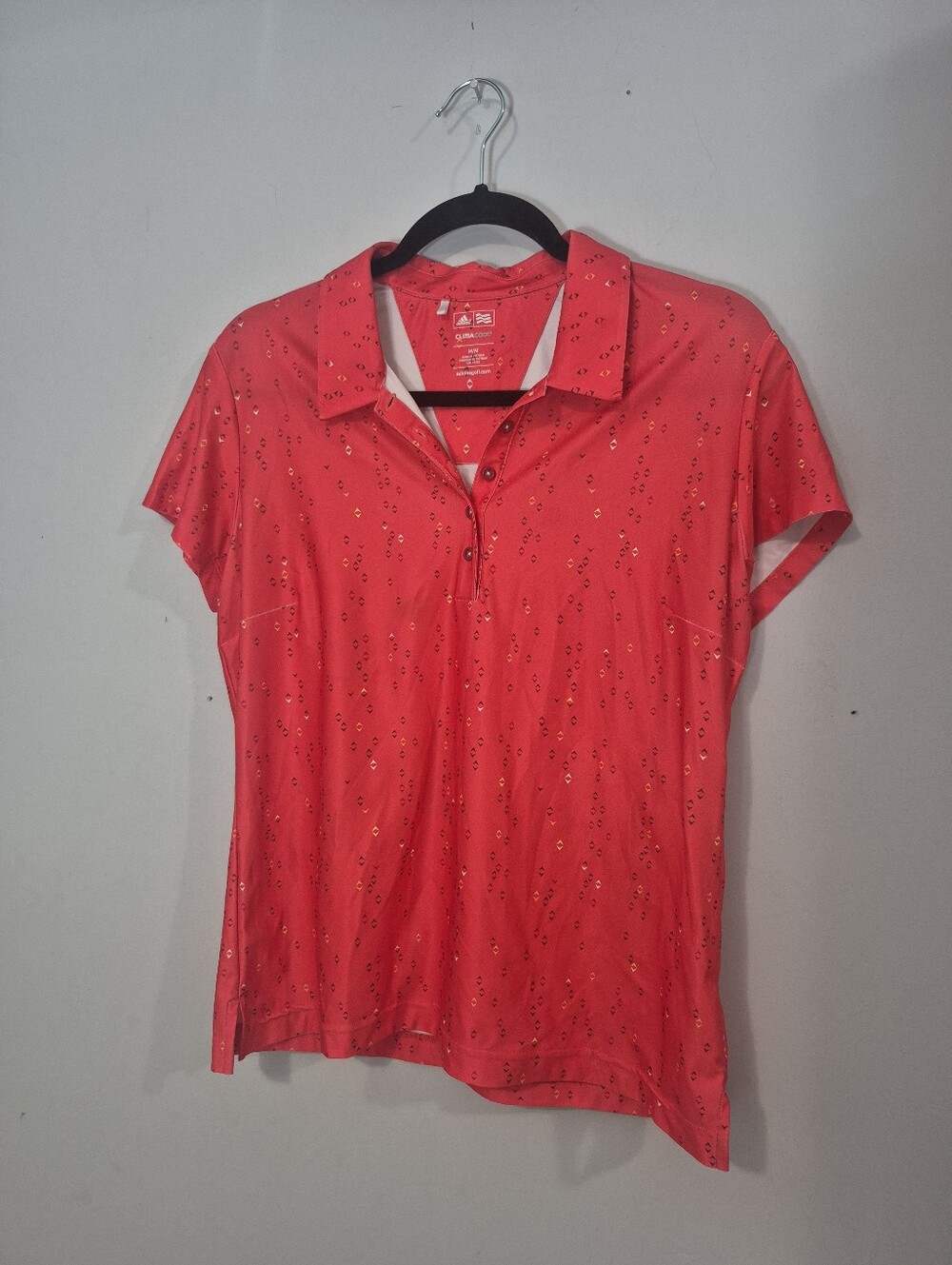 Vintage 2010 Adidas Climacool Diamond Geo Print Golf Polo - Women's Medium
